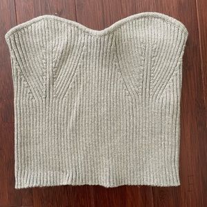 Zara Olive Green Knit Tube Top